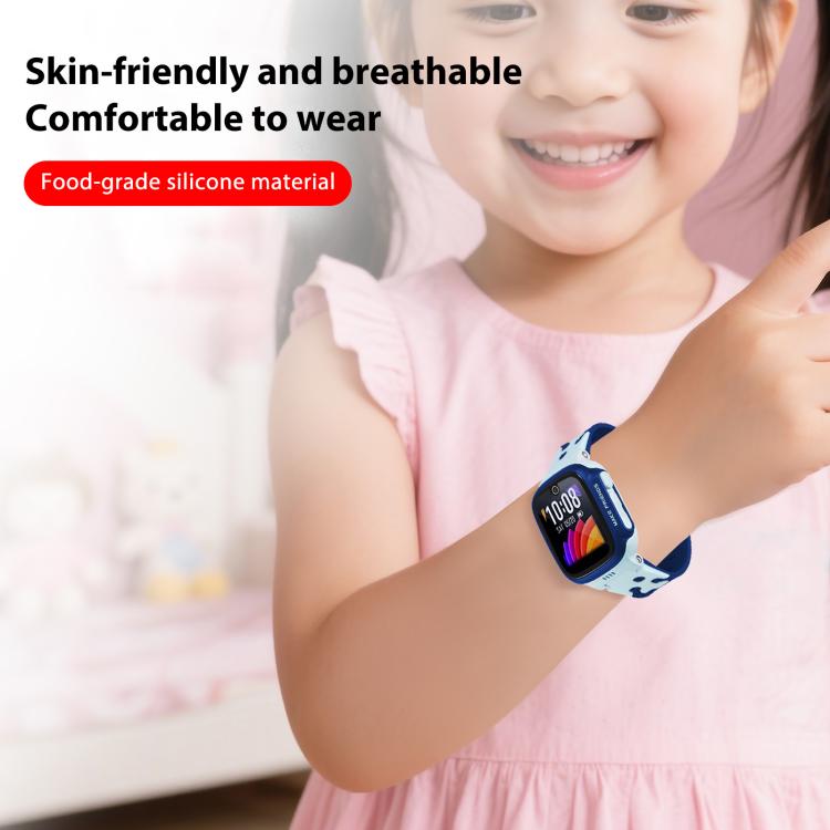 For Imoo Watch Phone D2 / D3 / Z6 / Q5 Black Buckle Two Color Silicone Watch Band