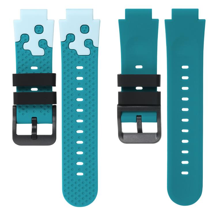 For Imoo Watch Phone D2 / D3 / Z6 / Q5 Black Buckle Two Color Silicone Watch Band