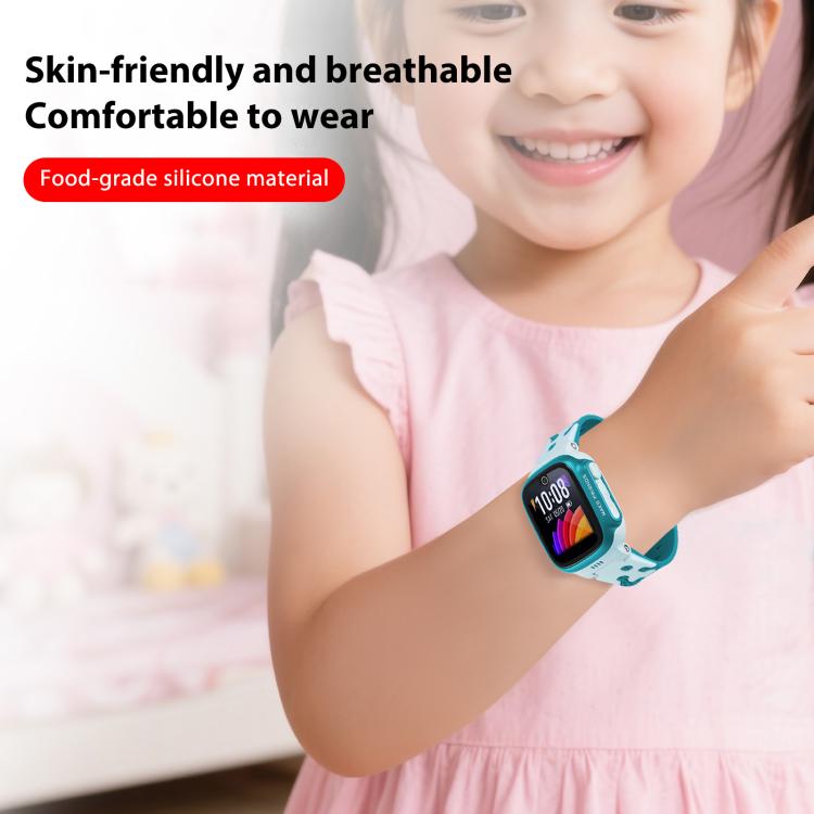 For Imoo Watch Phone D2 / D3 / Z6 / Q5 Black Buckle Two Color Silicone Watch Band