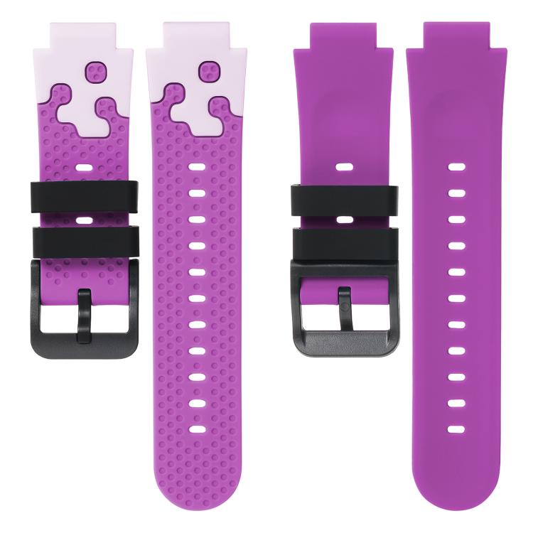 For Imoo Watch Phone D2 / D3 / Z6 / Q5 Black Buckle Two Color Silicone Watch Band