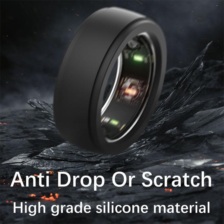 xDfind For Samsung Galaxy Ring / Oura Ring Smart Ring Silicone Solid Color Cover, Size:M