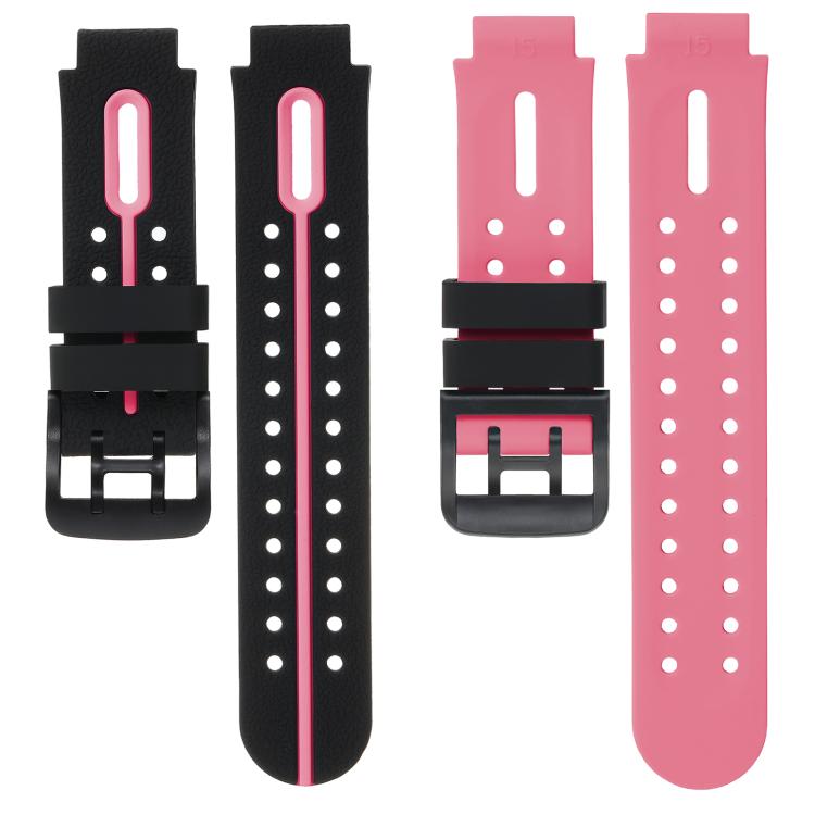 For Imoo Watch Phone Q1A / D2 Black Buckle Two Color Silicone Watch Band
