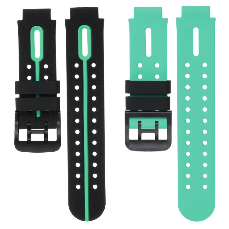 For Imoo Watch Phone Q1A / D2 Black Buckle Two Color Silicone Watch Band