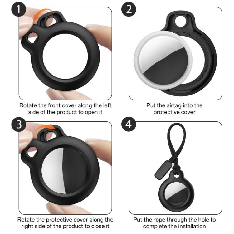 For AirTag 2nd Gen / AirTag 1st Gen xDfind Lanyard PC Protective Cover