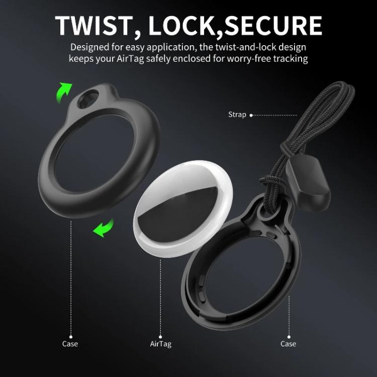 For AirTag 2nd Gen / AirTag 1st Gen xDfind Lanyard PC Protective Cover