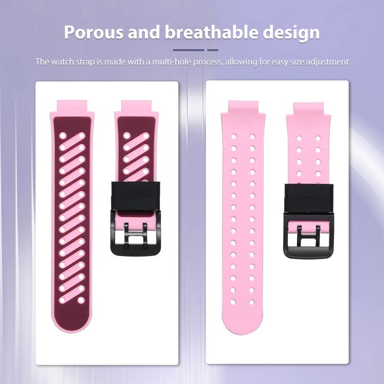 For Imoo Watch Phone D2 / D3 / Z6 / Q5 Twill Two Color Silicone Watch Band