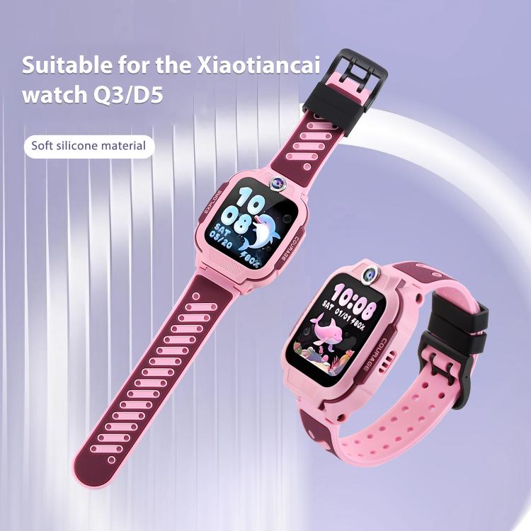 For Imoo Watch Phone D2 / D3 / Z6 / Q5 Twill Two Color Silicone Watch Band