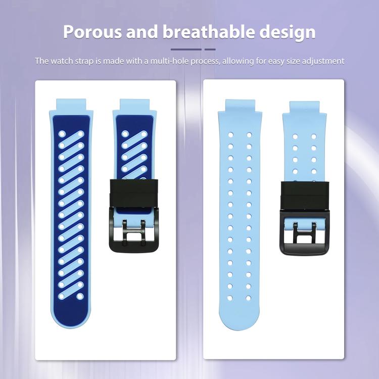 For Imoo Watch Phone D2 / D3 / Z6 / Q5 Twill Two Color Silicone Watch Band