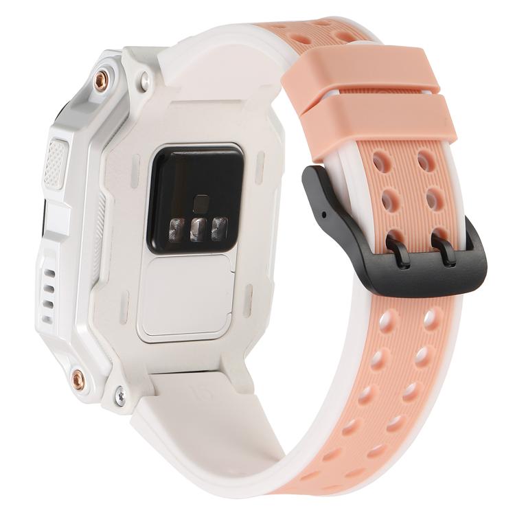 For Imoo Watch Phone Z6 / Z6A / Z6 Pro Dual-Row Buckle Two Color Silicone Watch Band
