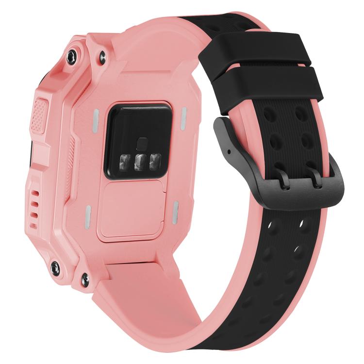 For Imoo Watch Phone Z6 / Z6A / Z6 Pro Dual-Row Buckle Two Color Silicone Watch Band