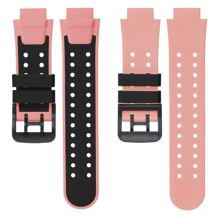 For Imoo Watch Phone Z6 / Z6A / Z6 Pro Dual-Row Buckle Two Color Silicone Watch Band