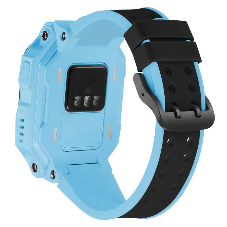 For Imoo Watch Phone Z6 / Z6A / Z6 Pro Dual-Row Buckle Two Color Silicone Watch Band
