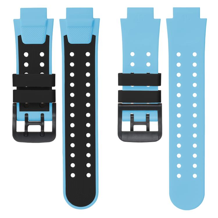 For Imoo Watch Phone Z6 / Z6A / Z6 Pro Dual-Row Buckle Two Color Silicone Watch Band