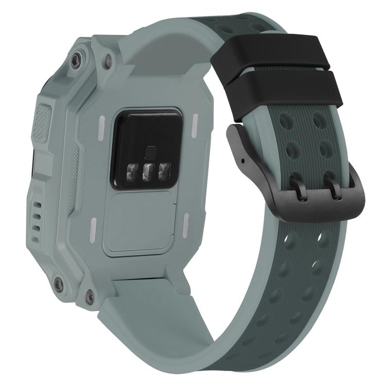 For Imoo Watch Phone Z6 / Z6A / Z6 Pro Dual-Row Buckle Two Color Silicone Watch Band
