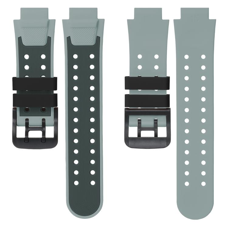 For Imoo Watch Phone Z6 / Z6A / Z6 Pro Dual-Row Buckle Two Color Silicone Watch Band