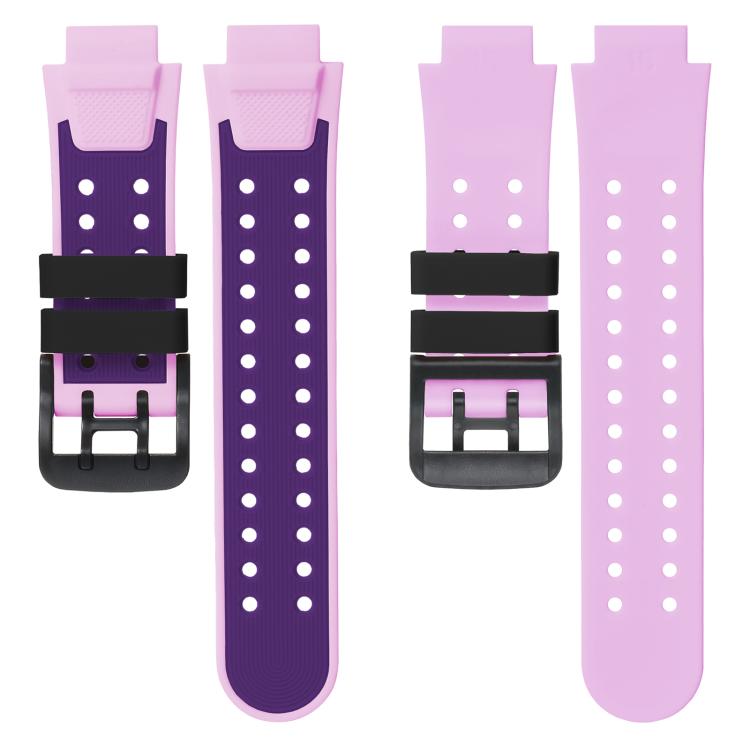 For Imoo Watch Phone Z6 / Z6A / Z6 Pro Dual-Row Buckle Two Color Silicone Watch Band