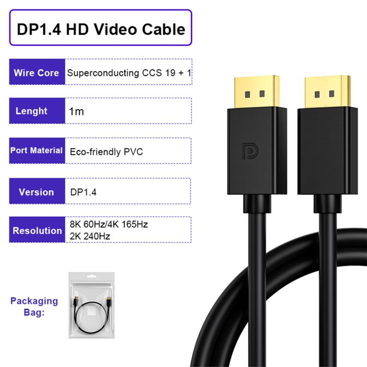 Multiple Modes DP1.4 8K 60Hz HD Video Cable, Length:1m