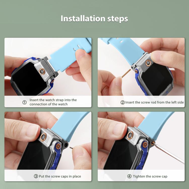 For Imoo Watch Phone Z11 / Z10 / Z6 Solid Color Silicone Watch Band