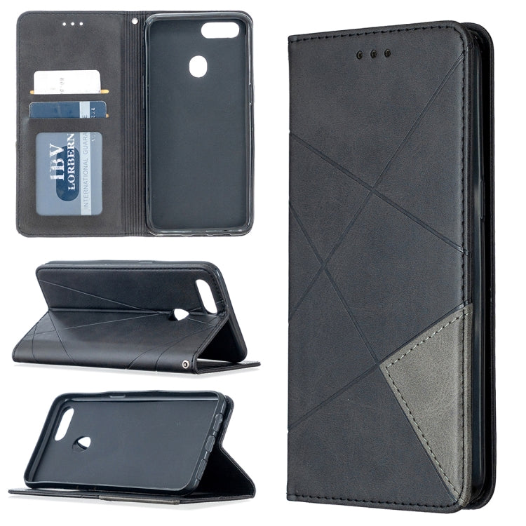 For OPPO A5 Prismatic Invisible Magnetic Horizontal Flip Leather Case with Holder & Card Slots & Photo Frame