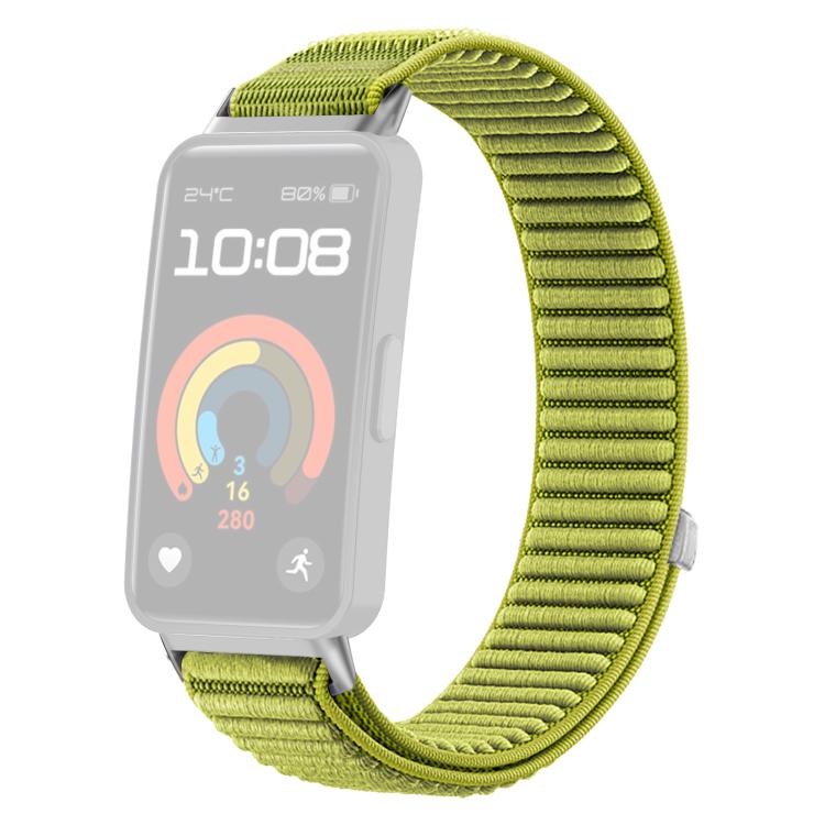 For Huawei Band 10 / 9 / 8 xDfind Woven Nylon Hook And Loop Fastener Metal Interface Watch Band