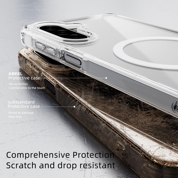 For Samsung Galaxy A07 4G ABEEL MagSafe Magnetic Color Ring Anti-scratch Transparent Phone Case