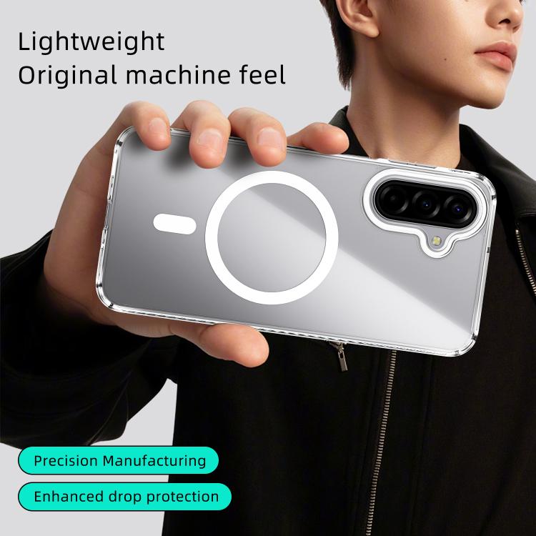 For Samsung Galaxy A07 4G ABEEL MagSafe Magnetic Color Ring Anti-scratch Transparent Phone Case