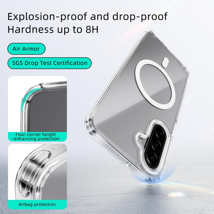 For Samsung Galaxy A07 4G ABEEL MagSafe Magnetic Color Ring Anti-scratch Transparent Phone Case