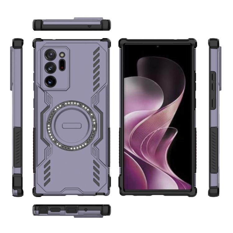 For Samsung Galaxy Note20 Ultra Butterfly Armor MagSafe Magnetic Ring Shockproof Phone Case