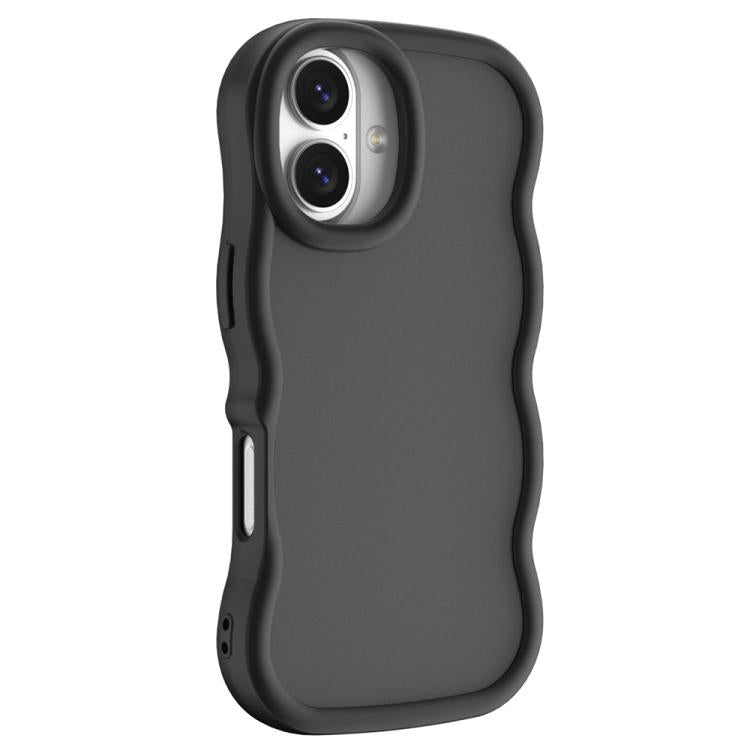 For iPhone 16 Plus Big Wave Skin Feel Phone Case