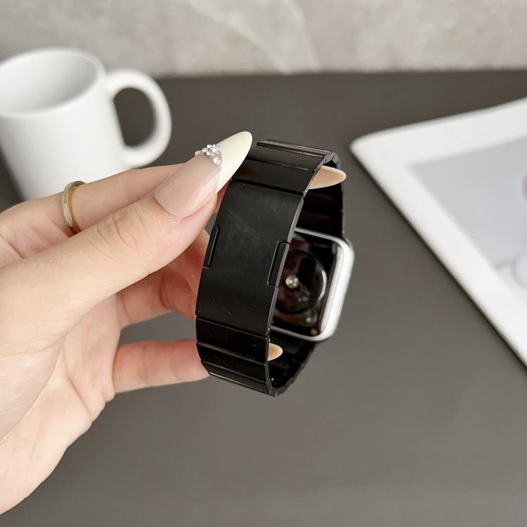 For Apple Watch 46mm / 49mm / 45mm / 44mm Single Bead Quick Release Stainless Steel Watch Band