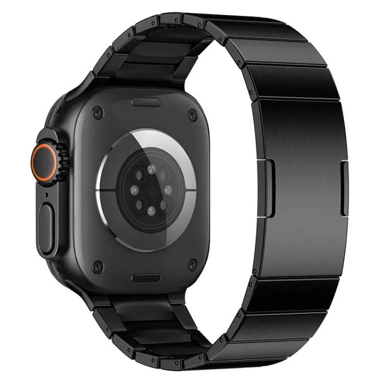 For Apple Watch 46mm / 49mm / 45mm / 44mm Single Bead Quick Release Stainless Steel Watch Band
