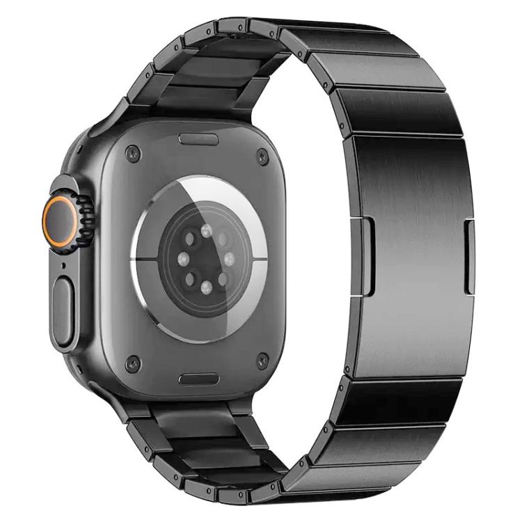 For Apple Watch 46mm / 49mm / 45mm / 44mm Single Bead Quick Release Stainless Steel Watch Band