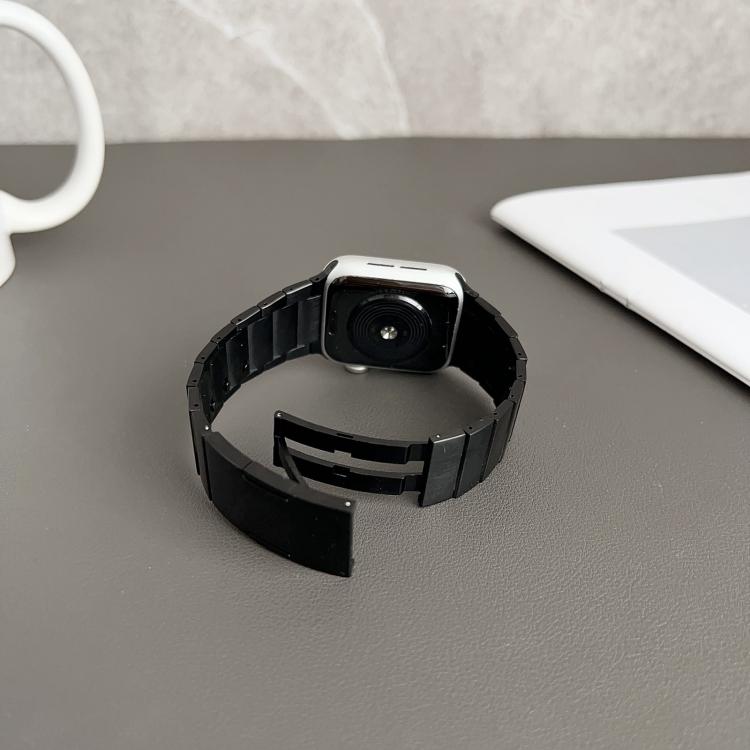 For Apple Watch 42mm / 41mm / 40mm / 38mm Single Bead Quick Release Stainless Steel Watch Band