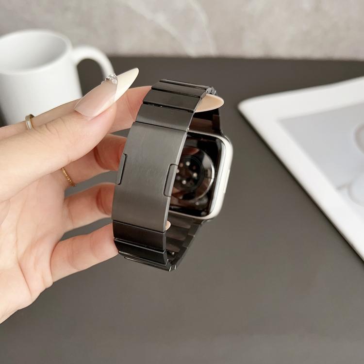 For Apple Watch 42mm / 41mm / 40mm / 38mm Single Bead Quick Release Stainless Steel Watch Band