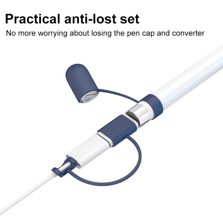 XDcase 4 in 1 Anti-lost Silicone Protective Cover Set For Apple Pencil 1