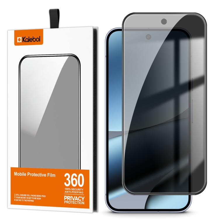 For Google Pixel 10 Pro XL Kalebol High-Aluminum Screen-Printed Full-Coverage Black-Border Privacy Tempered Glass Film