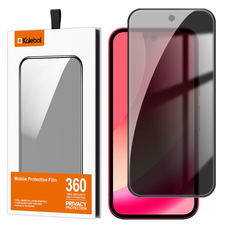 For Google Pixel 10a Kalebol High-Aluminum Screen-Printed Full-Coverage Black-Border Privacy Tempered Glass Film
