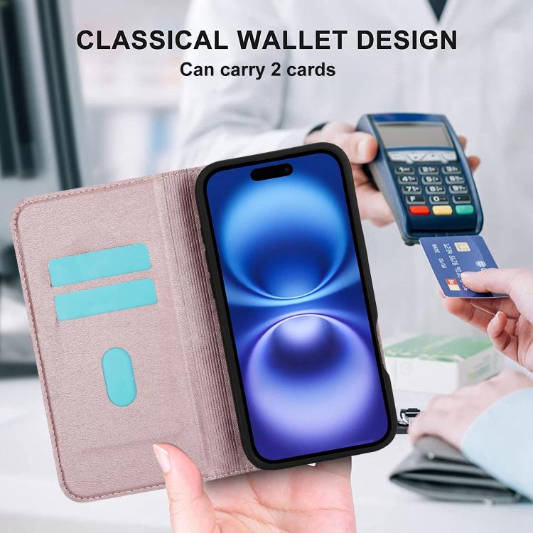For iPhone 16 Rhombic MagSafe RFID Anti-Theft Wallet Leather Phone Case