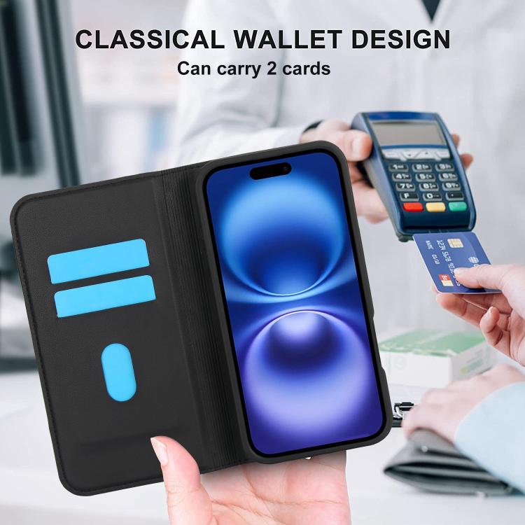 For iPhone 16 Plus Rhombic MagSafe RFID Anti-Theft Wallet Leather Phone Case