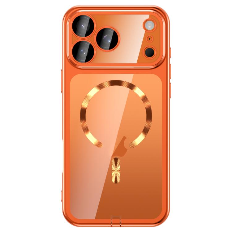 For iPhone 17 Pro Plating Paint TPU MagSafe Phone Case with Dust Plug & Lens Film