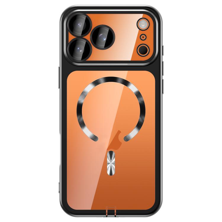 For iPhone 17 Pro Plating Paint TPU MagSafe Phone Case with Dust Plug & Lens Film