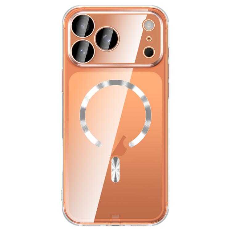 For iPhone 17 Pro Plating Paint TPU MagSafe Phone Case with Dust Plug & Lens Film