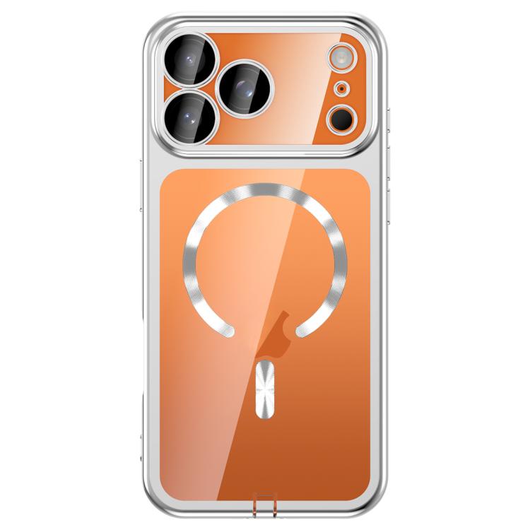 For iPhone 17 Pro Plating Paint TPU MagSafe Phone Case with Dust Plug & Lens Film