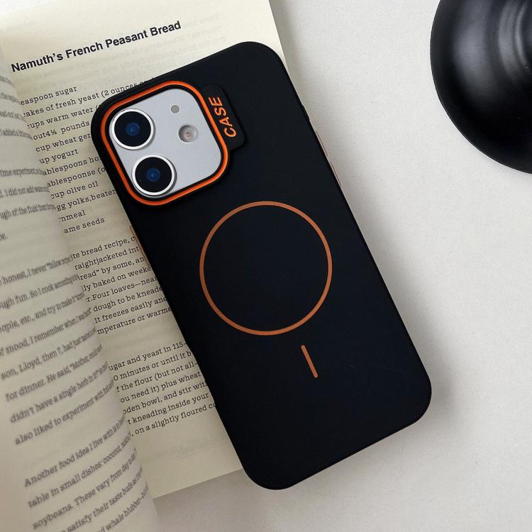 For iPhone 11 Large Hole Solid Color Frame CESA Fine Ring Magsafe Phone Case