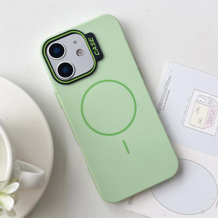 For iPhone 12 Large Hole Solid Color Frame CESA Fine Ring Magsafe Phone Case
