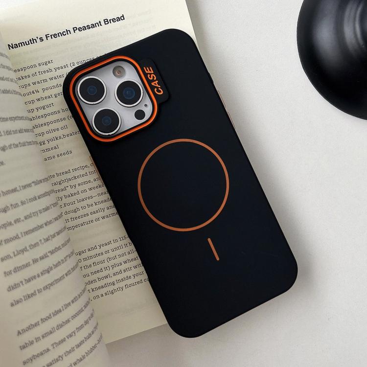 For iPhone 12 Pro Max Large Hole Solid Color Frame CESA Fine Ring Magsafe Phone Case