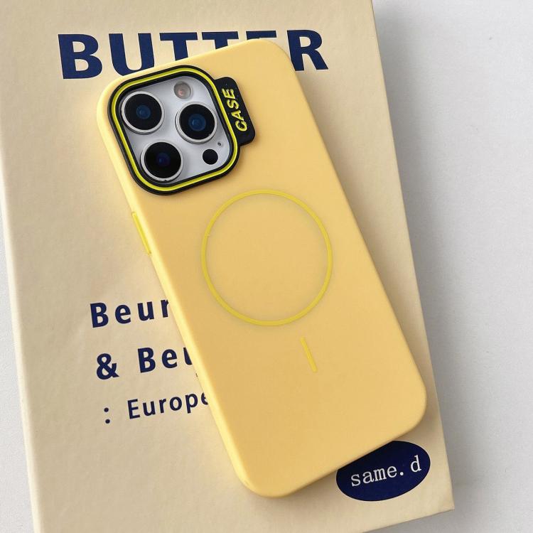 For iPhone 12 Pro Max Large Hole Solid Color Frame CESA Fine Ring Magsafe Phone Case