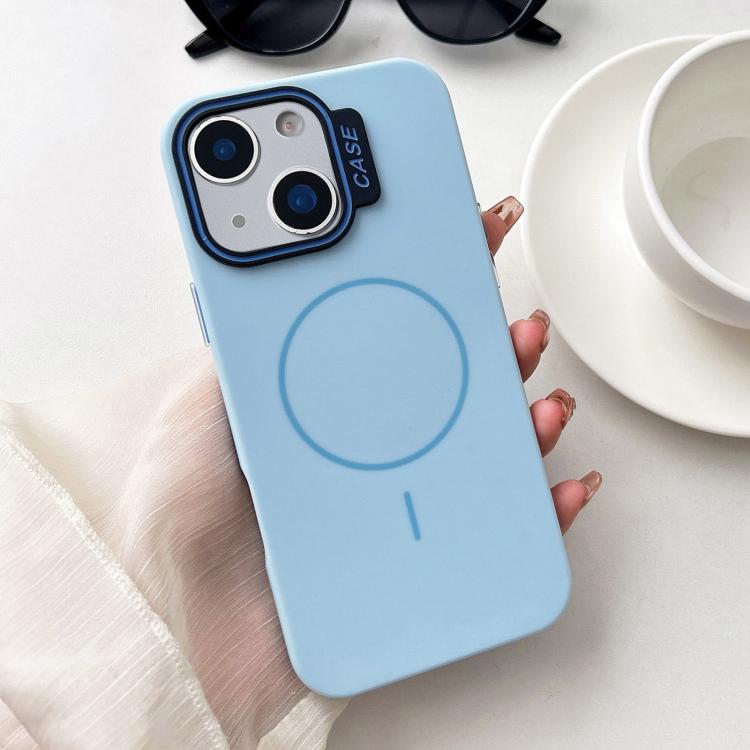 For iPhone 13 Large Hole Solid Color Frame CESA Fine Ring Magsafe Phone Case