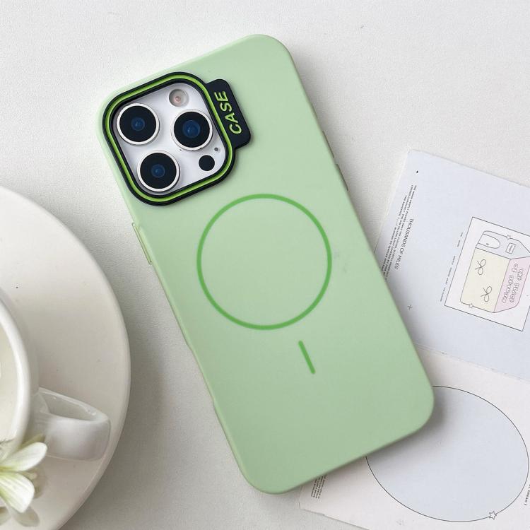 For iPhone 14 Pro Max Large Hole Solid Color Frame CESA Fine Ring Magsafe Phone Case