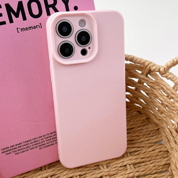 For iPhone 15 Pro Precision Hole Camera Frame Solid Color Phone Case